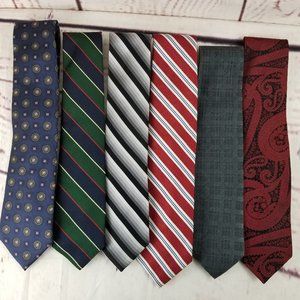 Lot of 6 Mixed Brand Neck Tie